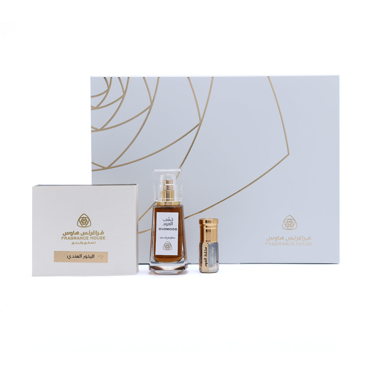 Elegant luxury gift box with perfume, box, and white box. fhkuwait, Kuwait. 100% D2.